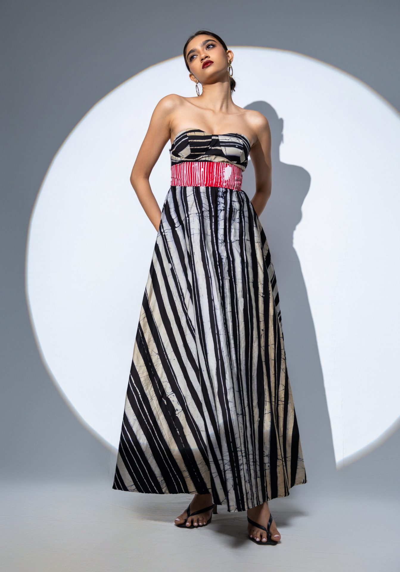 Noa Corset Batik Maxi Dress