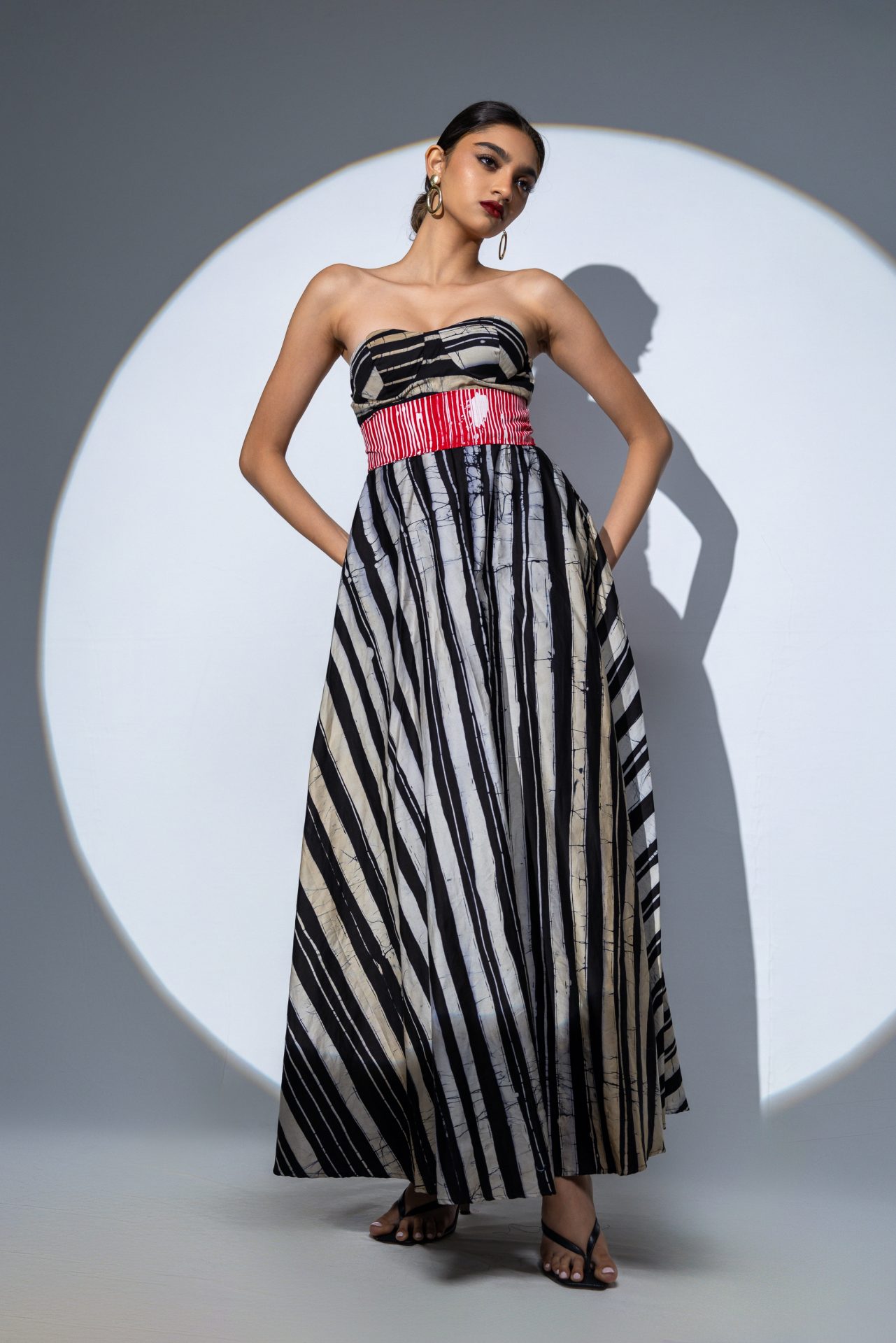 Noa Corset Batik Maxi Dress