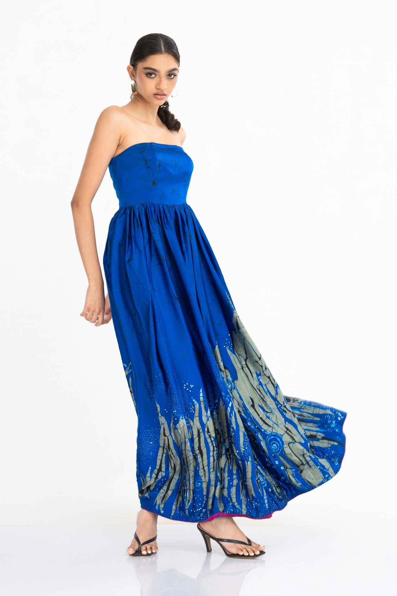 Reva Strapless Batik Dress