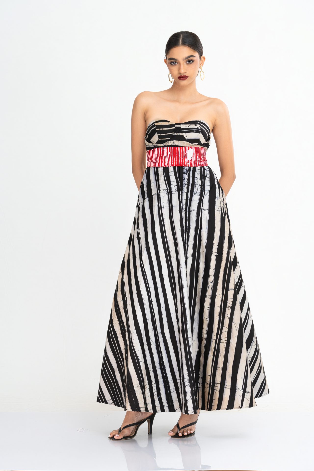 Noa Corset Batik Maxi Dress