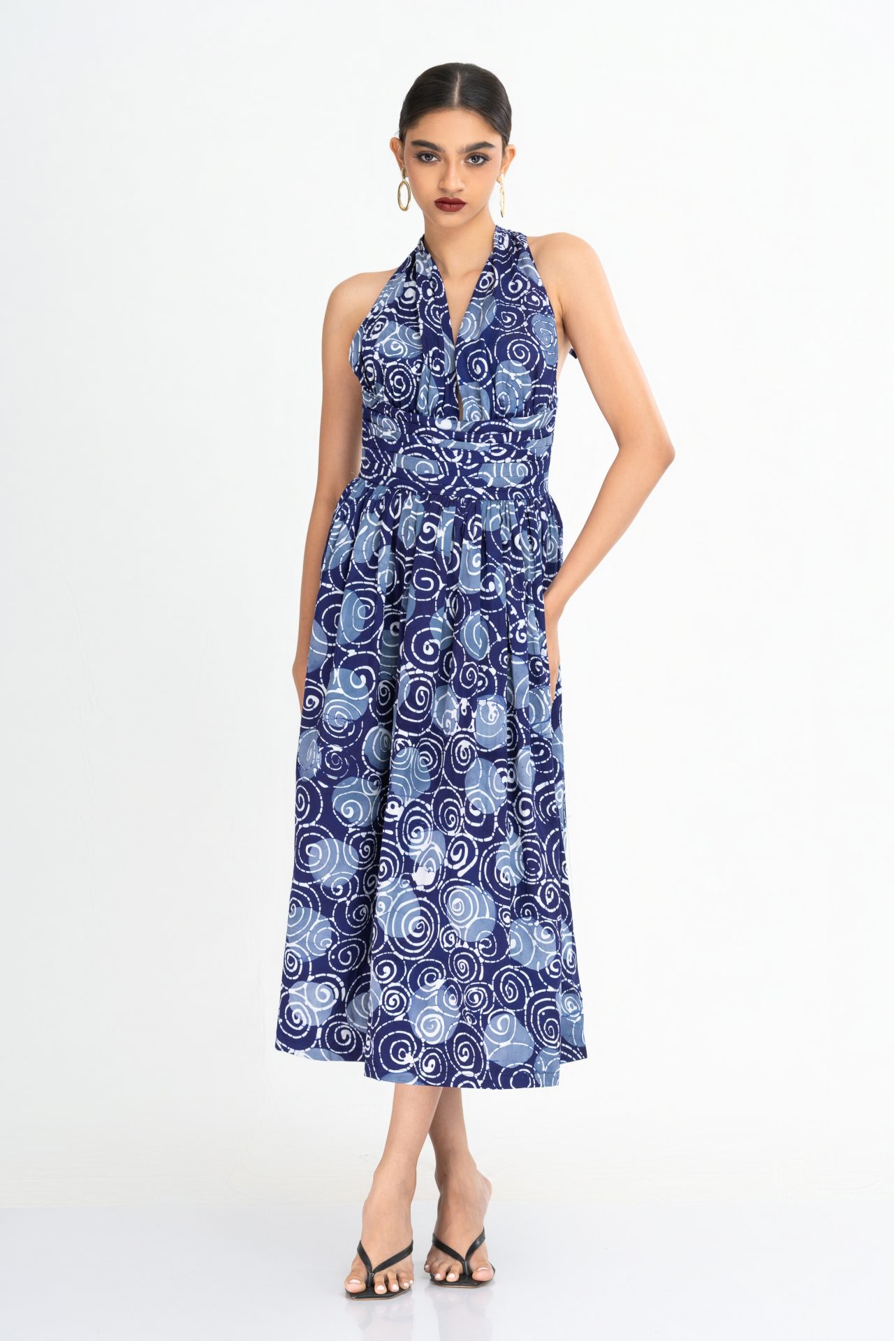 Sienna Open Back Batik Multiway Dress