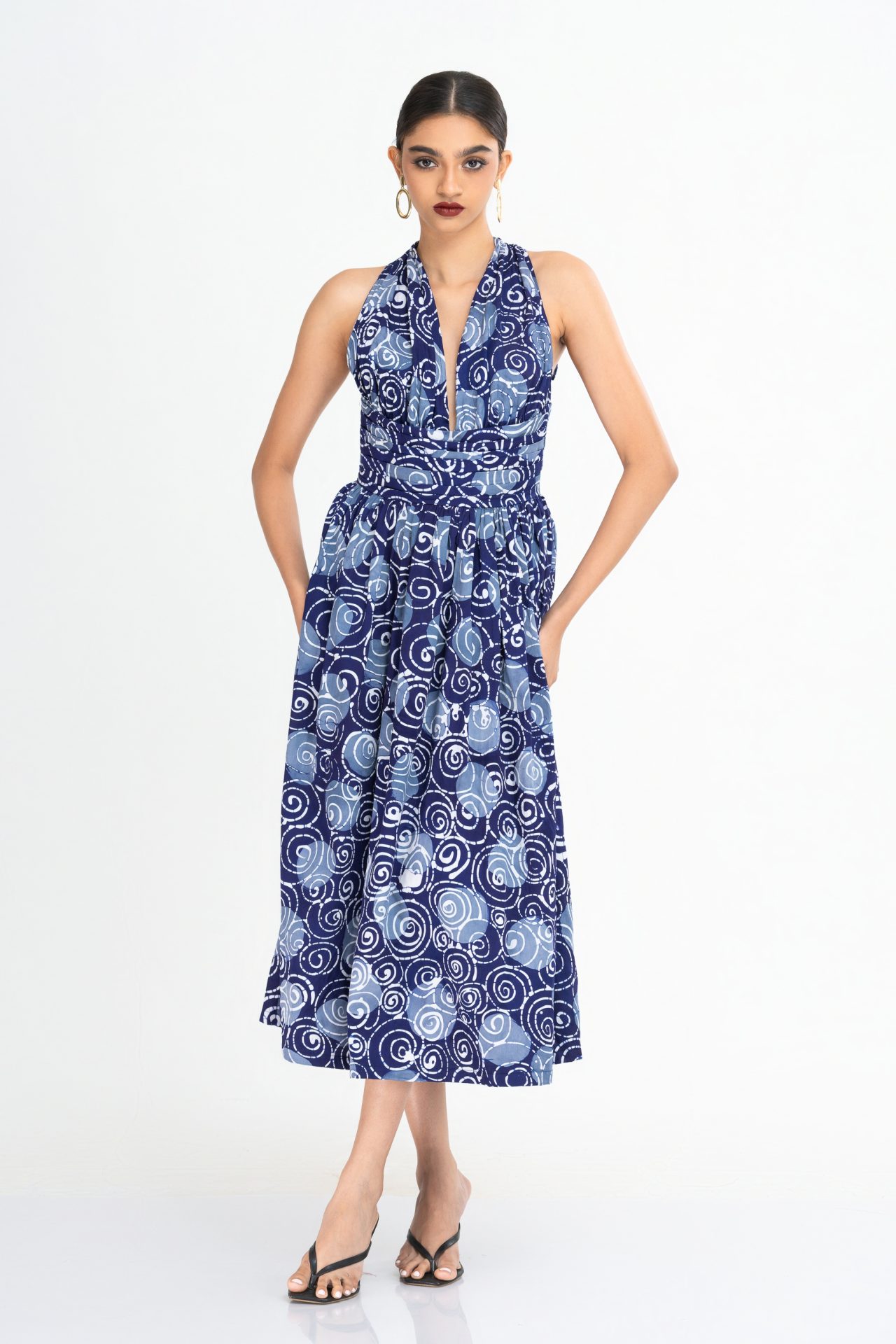 Sienna Open Back Batik Multiway Dress