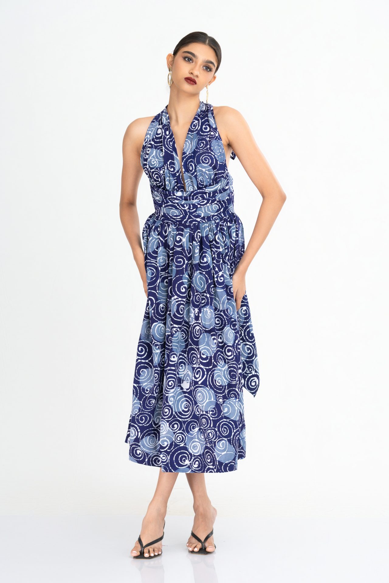 Sienna Open Back Batik Multiway Dress