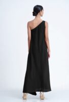 Aria One Shoulder Dress in Black