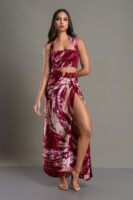 Rosy Ember Skirt and Top Set