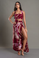 Rosy Ember Skirt and Top Set