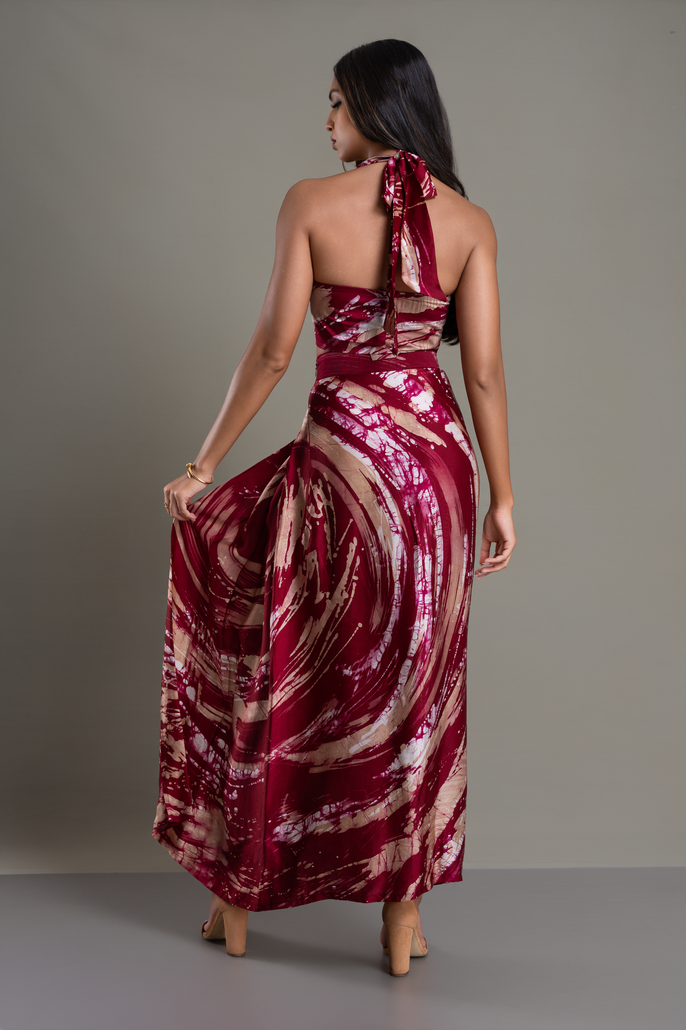 Rosy Ember Skirt and Top Set