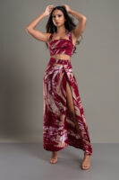 Rosy Ember Skirt and Top Set